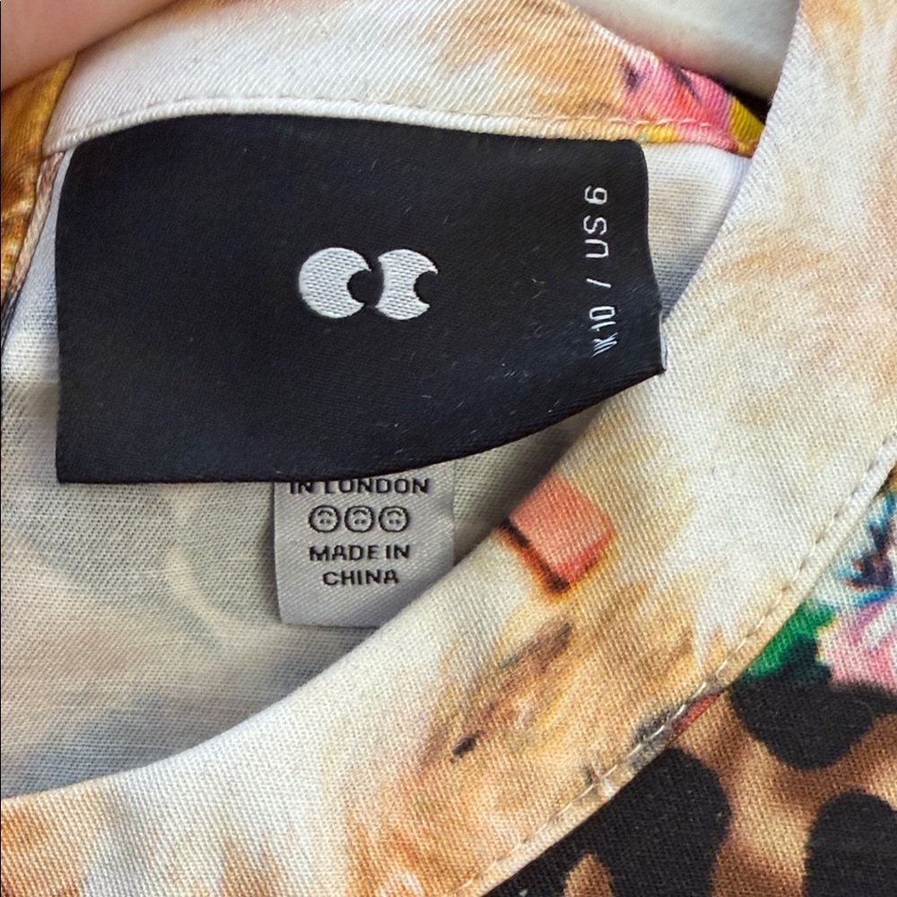 Lazy Oaf Multicolor Kitten & Leopard Tiered Dress UK10/US6 - Picture 2 of 3